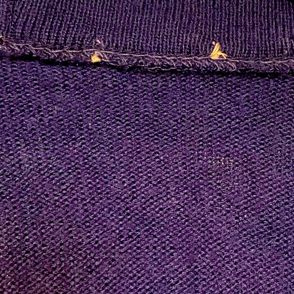 Navy striped button up cardigan sweater - Picture 4 of 4